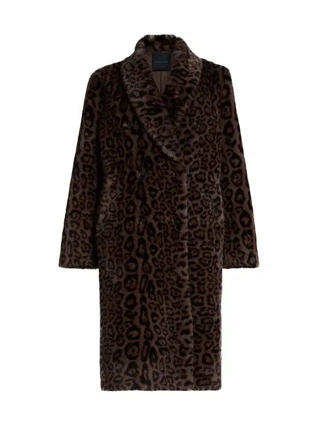 Elie Tahari Women's Bianca Leopard-Print Faux-Fur Coat - Animal