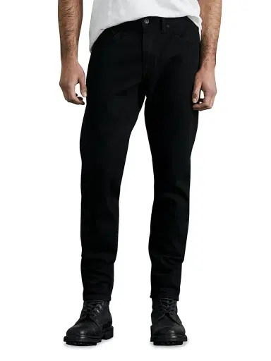 rag & bone Men's Fit-3 Authentic Stretch Slim-Fit Jeans - Black | Thumbnail 1