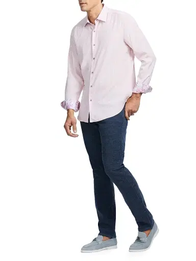 Robert Graham Men's Angola Plaid Button-Front Shirt - Pink - Size XXL | Thumbnail 2 Robert Graham Men's Angola Plaid Button-Front Shirt - Pink - Size XXL | Thumbnail 2
