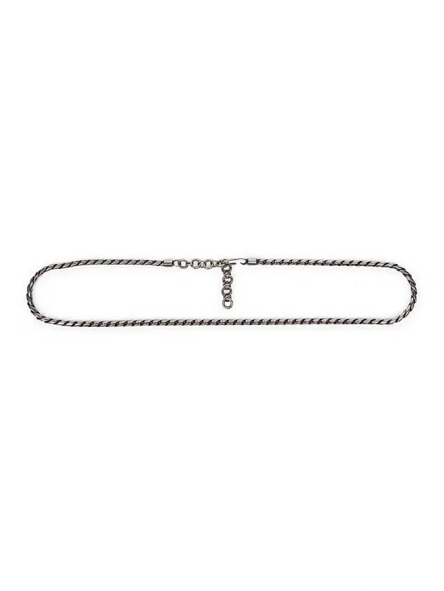 Dries Van Noten Men's Twisted Metal Chain Belt - Palladium