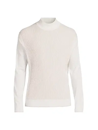 Stefano Ricci Men's Mock Turtleneck Sweater - White - Size 46 | Thumbnail 1