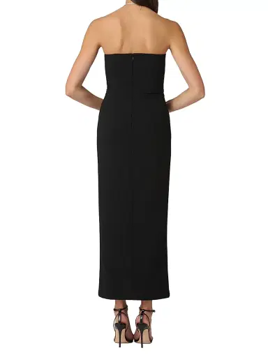 Shoshanna Women's Star Bandeau Slit Midi-Dress - Jet | Thumbnail 3