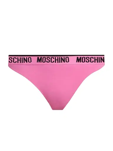 MOSCHINO Women's Intimo Donna 2-Pack Logo Thong Set - Fucsia - Size XS | Thumbnail 1