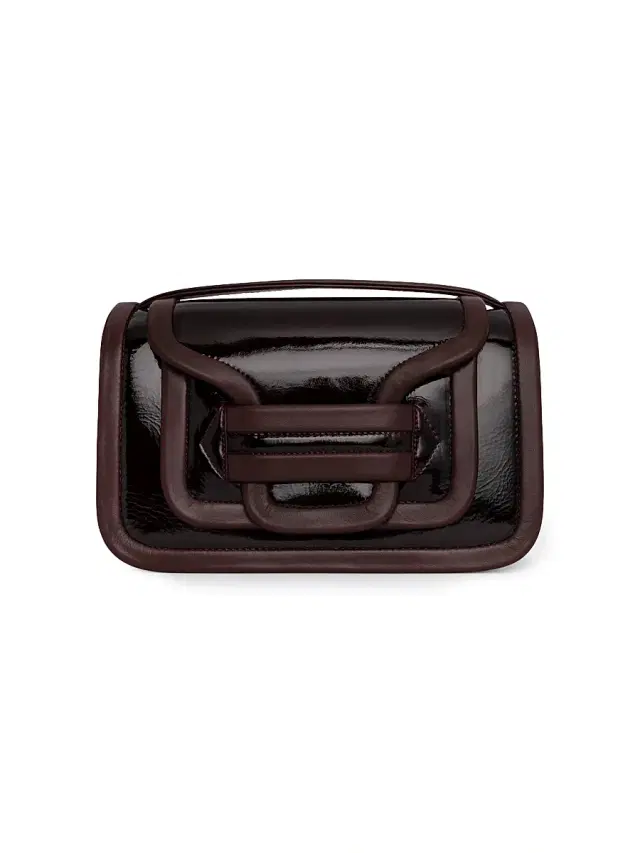 Pierre Hardy Women's Maxi Alpha Patent Leather Crossbody Bag - Lamb Burgundy