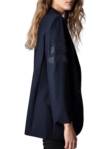 Zadig & Voltaire Women's Viva Arrow Blazer - Blue - Size Large | Thumbnail 3