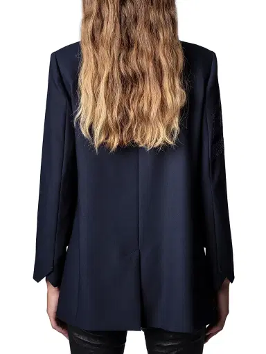 Zadig & Voltaire Women's Viva Arrow Blazer - Blue - Size Large | Thumbnail 4
