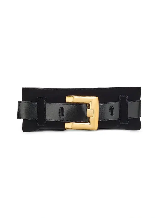 Women's Anthem Velvet Clutch Bag - Noir