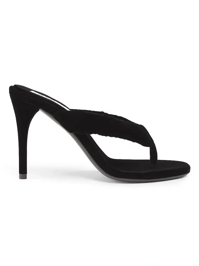 Women's Tong 90MM Velvet Mules - Noir