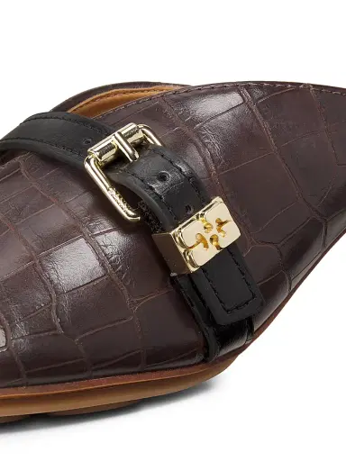 Ganni Women's Sue Crocodile-Embossed Leather Mules | Thumbnail 5