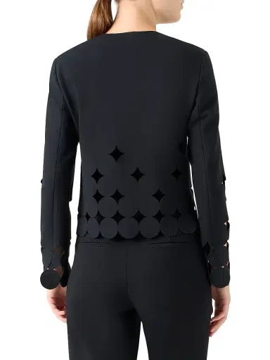 Akris punto Women's Jersey Dropping Dot Cut Out Jacket | Thumbnail 5 Akris punto Women's Jersey Dropping Dot Cut Out Jacket | Thumbnail 5