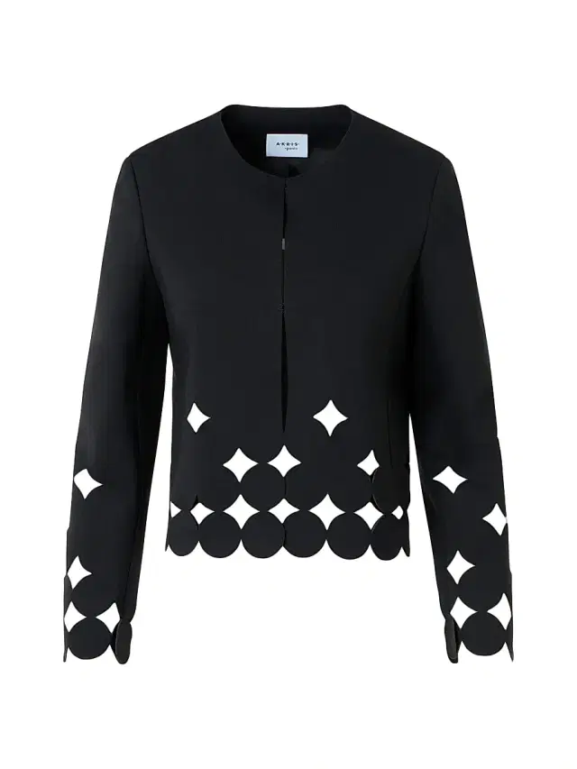 Akris punto Women's Jersey Dropping Dot Cut Out Jacket - Black