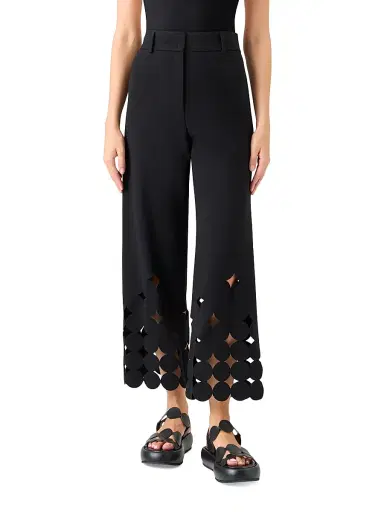 Akris punto Women's Chieko Dot Cut-Out Pants - Black | Thumbnail 2