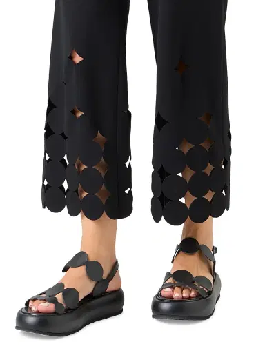Akris punto Women's Chieko Dot Cut-Out Pants - Black | Thumbnail 5