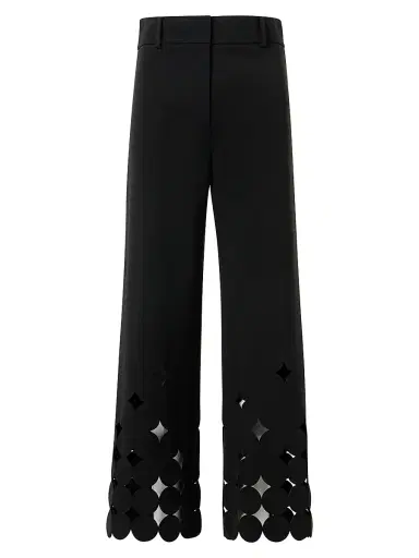 Akris punto Women's Chieko Dot Cut-Out Pants - Black | Thumbnail 1