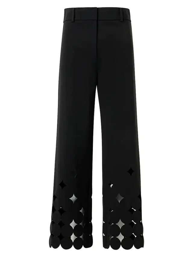 Women's Chieko Dot Cut-Out Pants - Black