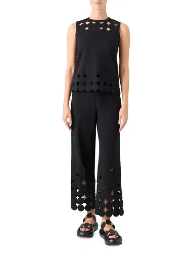 Akris punto Women's Dropping Dot Cut Out Sleeveless Top | Thumbnail 2 Akris punto Women's Dropping Dot Cut Out Sleeveless Top | Thumbnail 2