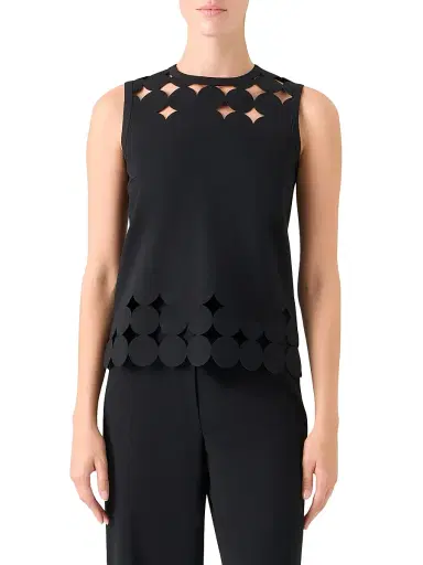 Akris punto Women's Dropping Dot Cut Out Sleeveless Top | Thumbnail 3 Akris punto Women's Dropping Dot Cut Out Sleeveless Top | Thumbnail 3