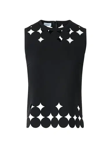 Akris punto Women's Dropping Dot Cut Out Sleeveless Top | Thumbnail 1 Akris punto Women's Dropping Dot Cut Out Sleeveless Top | Thumbnail 1