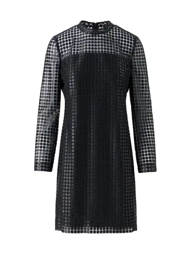 Akris punto Women's Metallic Dot-Embroidered Tulle Minidress | Thumbnail 1