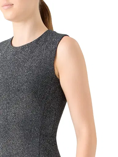 Akris punto Women's Metallic Jersey Asymmetric Midi-Dress | Thumbnail 5 Akris punto Women's Metallic Jersey Asymmetric Midi-Dress | Thumbnail 5