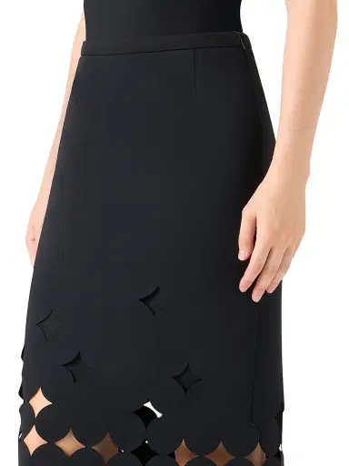 Akris punto Women's Dot Cut-Out Midi-Skirt - Black | Thumbnail 6 Akris punto Women's Dot Cut-Out Midi-Skirt - Black | Thumbnail 6