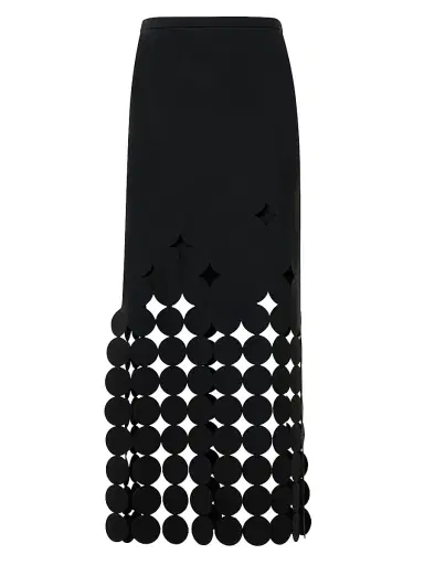 Akris punto Women's Dot Cut-Out Midi-Skirt - Black | Thumbnail 1 Akris punto Women's Dot Cut-Out Midi-Skirt - Black | Thumbnail 1