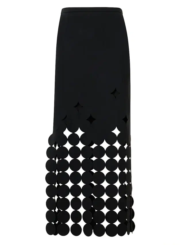 Akris punto Women's Dot Cut-Out Midi-Skirt - Black