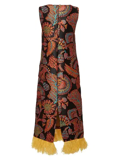 La DoubleJ Women's Column Dress with Feathers | Thumbnail 2 La DoubleJ Women's Column Dress with Feathers | Thumbnail 2