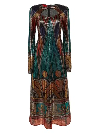 La DoubleJ Women's Farfalla Dress - Philae Placee Multicolor | Thumbnail 1
