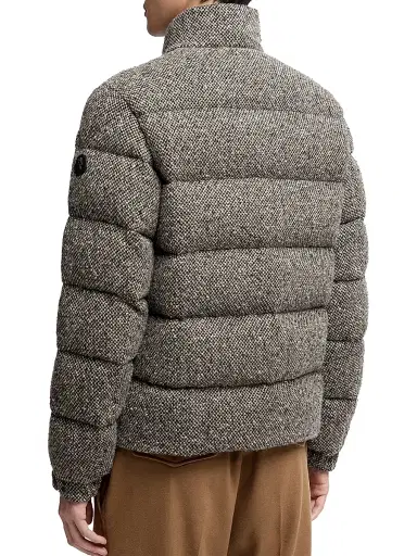 Moncler Men's Agde Puffer Jacket in Wool Blend - Gray | Thumbnail 3 Moncler Men's Agde Puffer Jacket in Wool Blend - Gray | Thumbnail 3