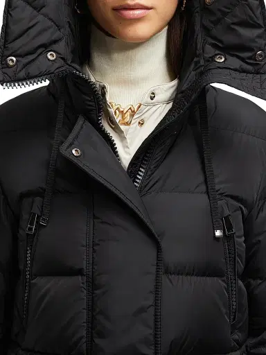 Moncler Women's Aphroti Puffer Jacket - Black Beige | Thumbnail 4 Moncler Women's Aphroti Puffer Jacket - Black Beige | Thumbnail 4