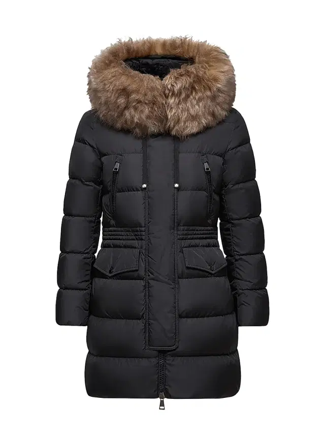 Women's Aphroti Puffer Jacket - Black Beige Women's Aphroti Puffer Jacket - Black Beige