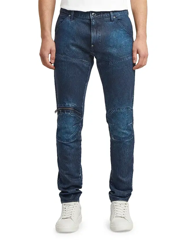 G-Star Men's 5620 3D Zip-Knee Skinny Jeans - Faded Cerulean Skin