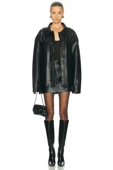 Norma Kamali Straight Mini Skirt | Thumbnail 5 Norma Kamali Straight Mini Skirt | Thumbnail 5