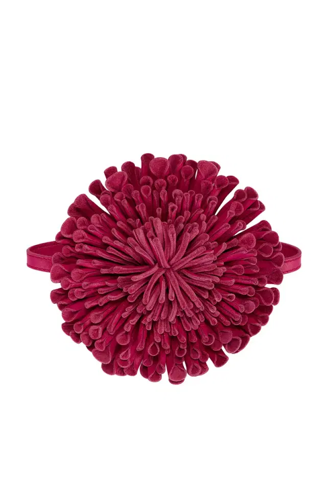 Leather Flower Necklace