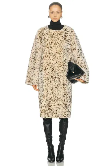 TOTEME Stracciatella Shearling Coat | Thumbnail 1 TOTEME Stracciatella Shearling Coat | Thumbnail 1