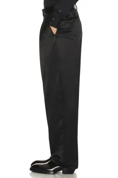 Tom Ford Crepe Satin Polka Dot Jacquard Double Pleat Pant | Thumbnail 5