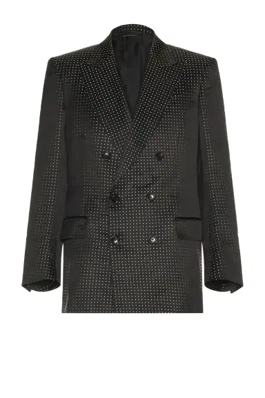 Tom Ford Duchesse Polka Dot Jacquard Double Breasted Jacket | Thumbnail 1 Tom Ford Duchesse Polka Dot Jacquard Double Breasted Jacket | Thumbnail 1