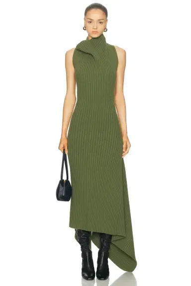 Victoria Beckham Sleeveless Rib Dress | Thumbnail 1
