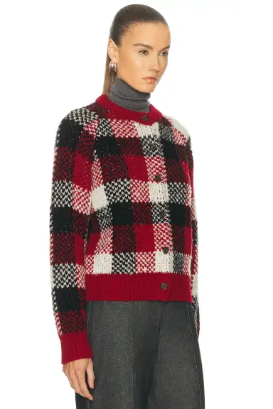 Guest In Residence Buffalo Plaid Cardigan | Thumbnail 2
