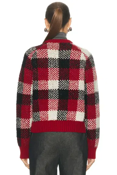 Guest In Residence Buffalo Plaid Cardigan | Thumbnail 3