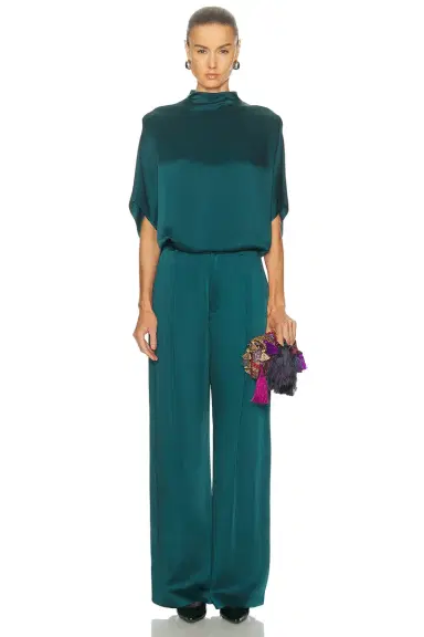 Lapointe Satin Cape Tee | Thumbnail 4 Lapointe Satin Cape Tee | Thumbnail 4