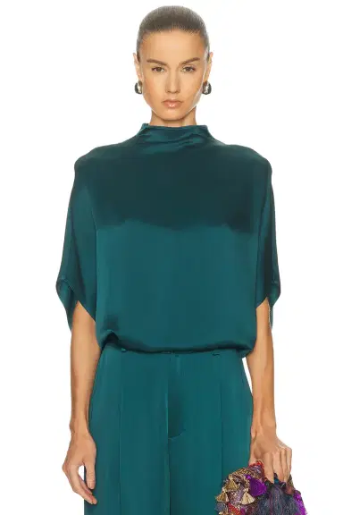 Lapointe Satin Cape Tee | Thumbnail 1 Lapointe Satin Cape Tee | Thumbnail 1