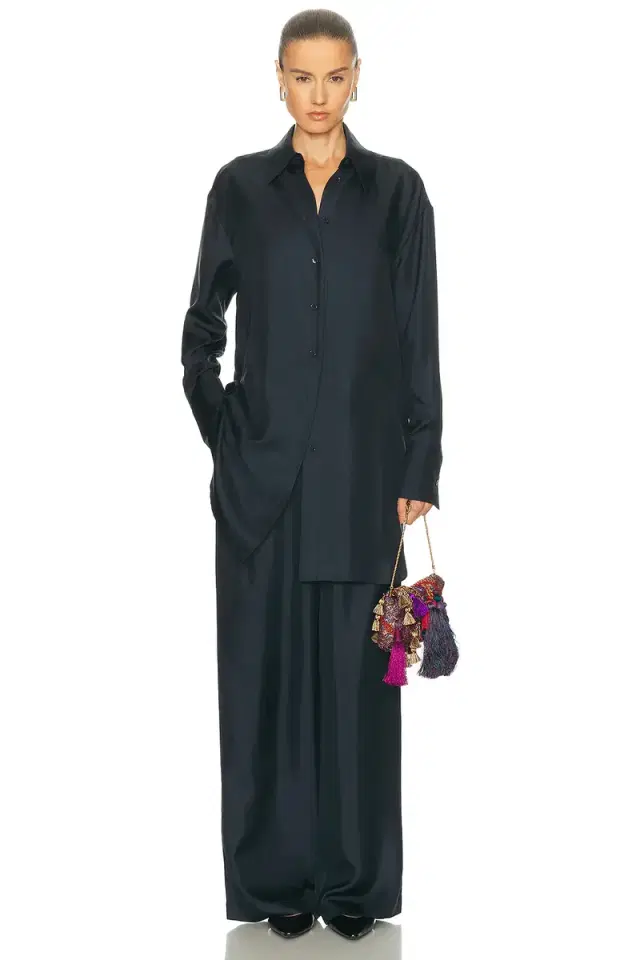 Rohe Oversized Silk Button Down Top