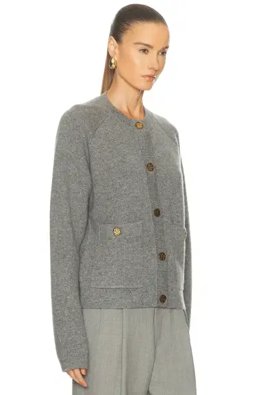 TOTEME Hammered Button Cardigan | Thumbnail 2 TOTEME Hammered Button Cardigan | Thumbnail 2