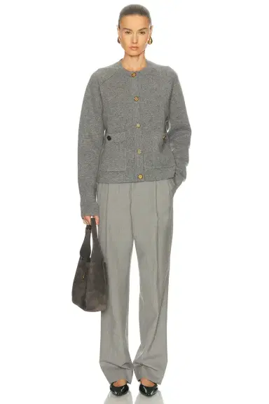 TOTEME Hammered Button Cardigan | Thumbnail 4 TOTEME Hammered Button Cardigan | Thumbnail 4