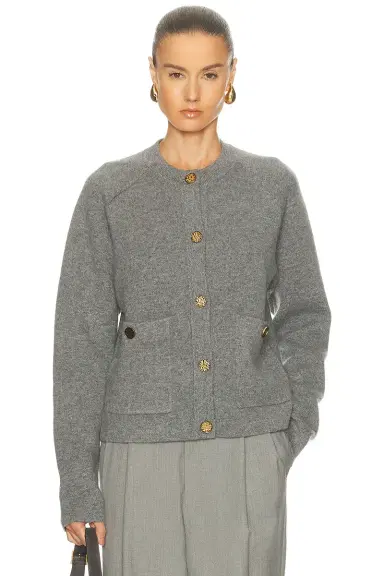 TOTEME Hammered Button Cardigan | Thumbnail 1 TOTEME Hammered Button Cardigan | Thumbnail 1