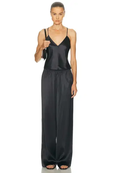 Skims Heavy Stretch Satin Wide Leg Pant | Thumbnail 5