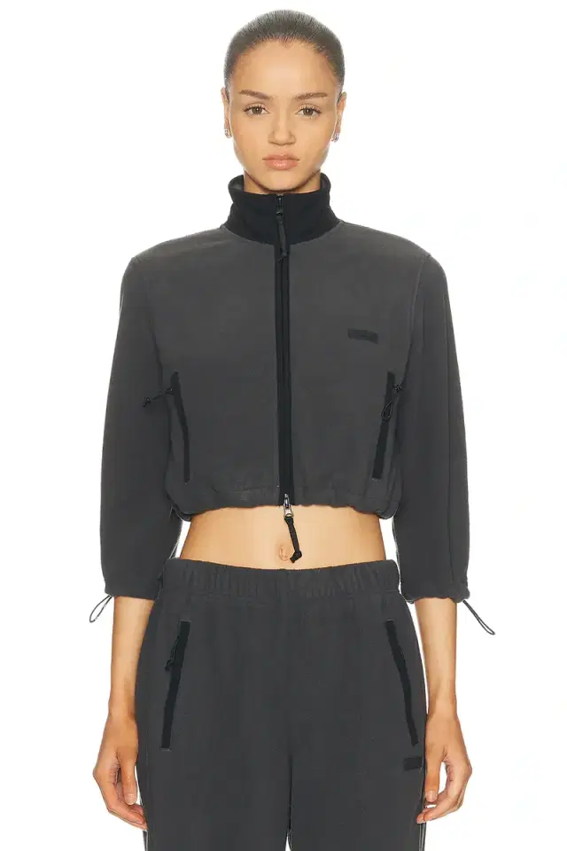 SKIMS Fleece Lounge Shrunken Zip Up Jacket