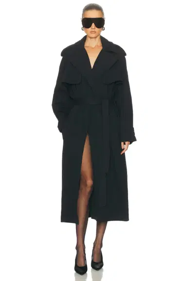 Skims Boyfriend Fleece Trench Coat | Thumbnail 1